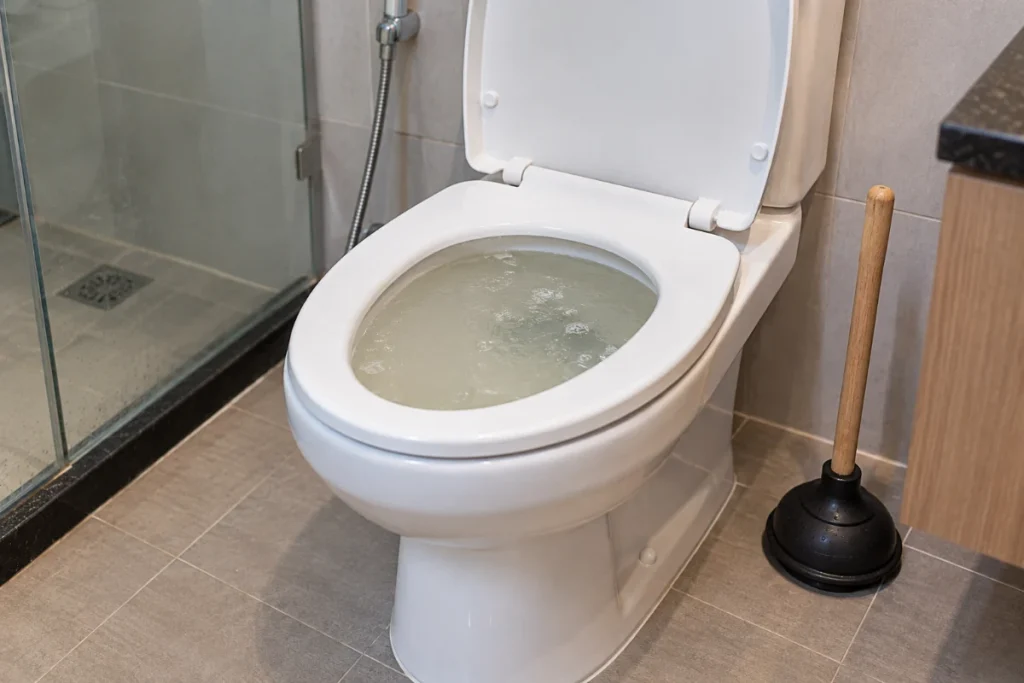 Bồn cầu bị tắc