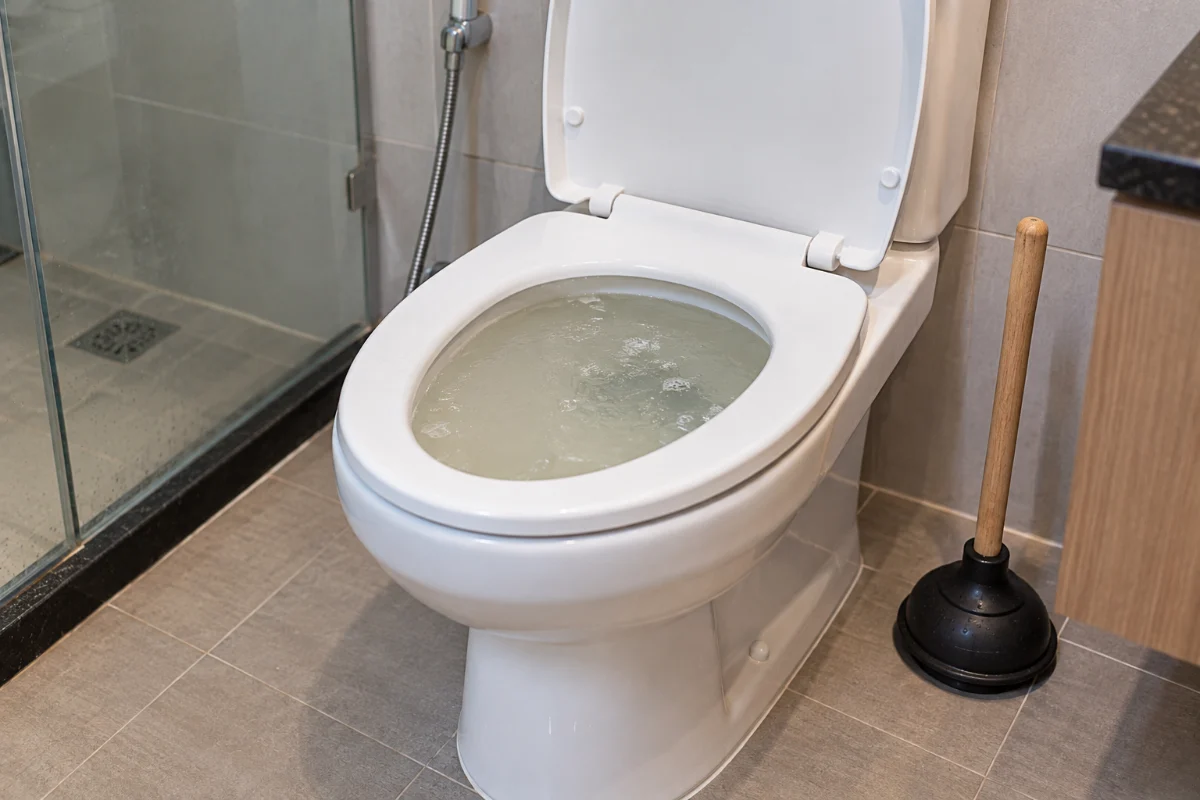 Bồn cầu bị tắc
